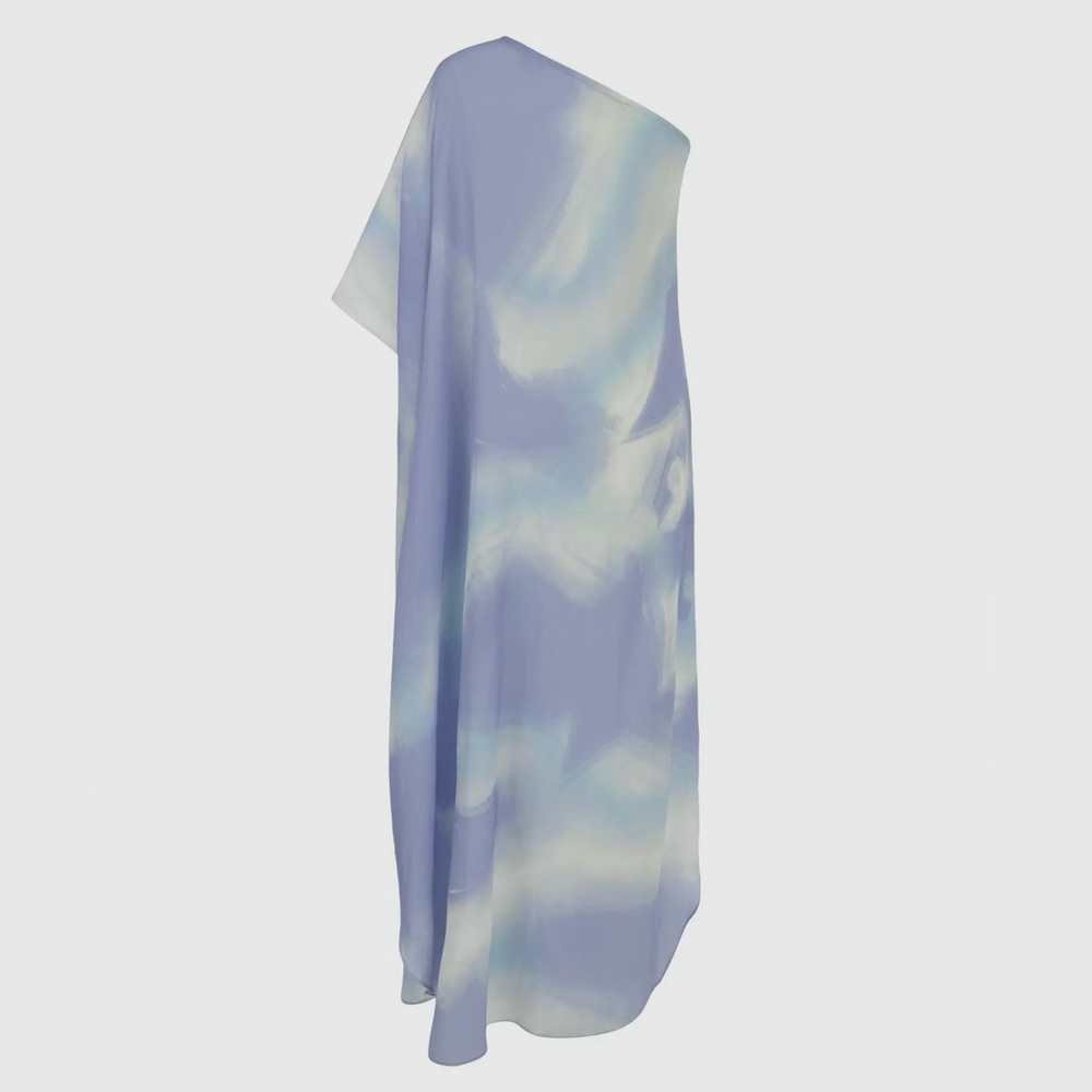 Nocturne One Shoulder Cape Mid Dress Resortwear NWT Size M Vacation Ready - Picture 5 of 5